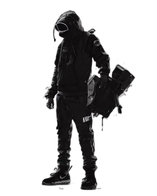 jacket, staff, mask, face transparent PNG cut-out