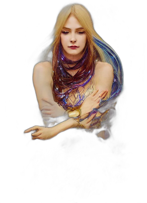 jewelry, dress, crown, face, fantasy art, concept art, photorealistic, watercolor transparent PNG cut-out