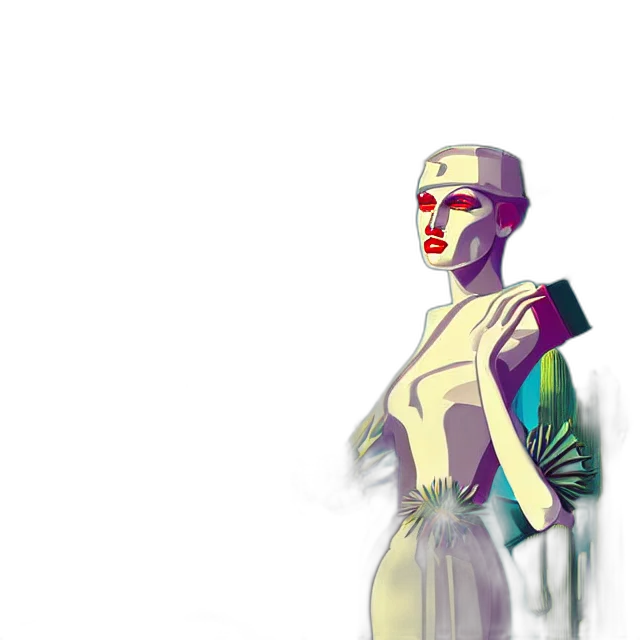 robot, dress, mask, crown, concept art, pixel art, fantasy art, comic book art transparent PNG cut-out