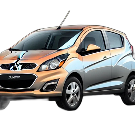 car, 3d render, chevrolet, spark, turned, into, suv transparent PNG cut-out