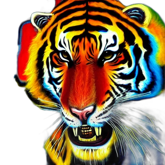 animal, mask, creature, photorealistic, watercolor, oil painting, fantasy art, colorful transparent PNG cut-out
