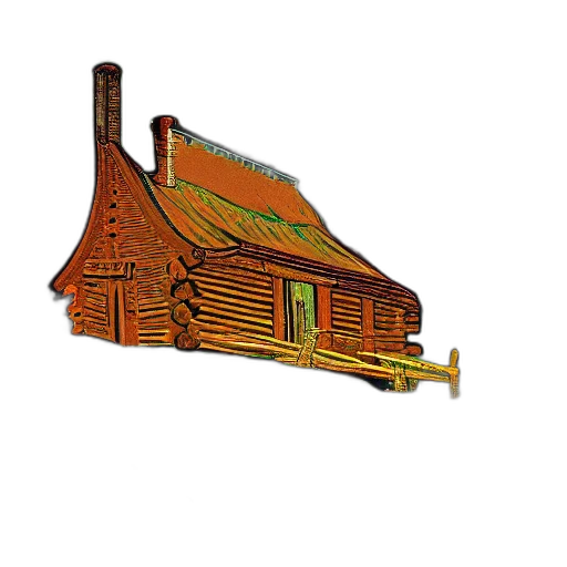 building, furniture, 3d render, concept art, photorealistic, pixel art, log, cabin transparent PNG cut-out