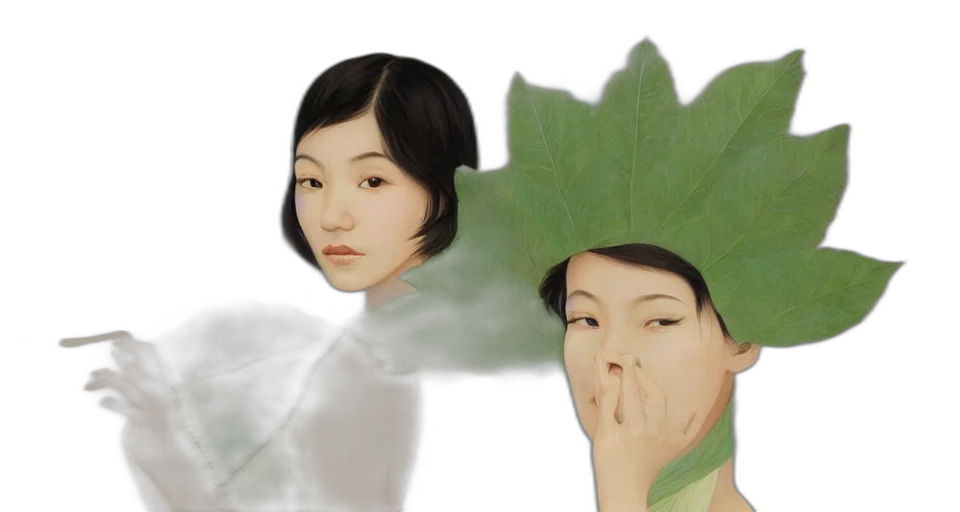 mask, face, photorealistic, concept art, 3d render, oil painting, forest, fire transparent PNG cut-out