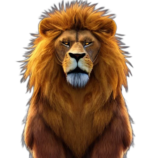 animal, crown, staff, concept art, photorealistic, fantasy art, 3d render, handsome transparent PNG cut-out