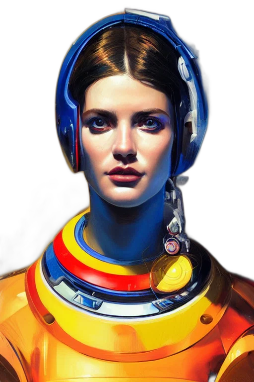 robot, face, jewelry, dress, concept art, photorealistic, fantasy art, comic book art transparent PNG cut-out