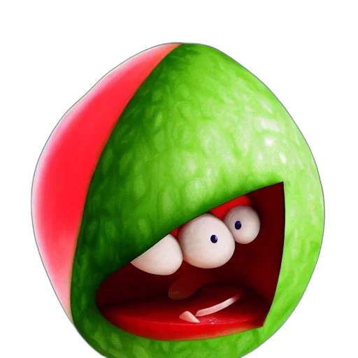 face, food, creature, animal, 3d render, photorealistic, concept art, pixel art transparent PNG cut-out