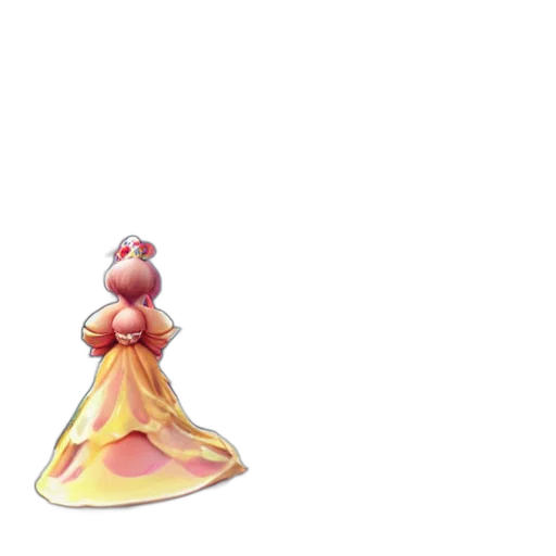 crown, dress, jewelry, flower, 3d render, concept art, pixel art, watercolor transparent PNG cut-out