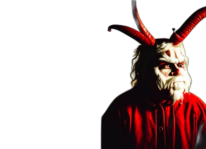 mask, creature, face, animal, red, kodak, portra, wide transparent PNG cut-out