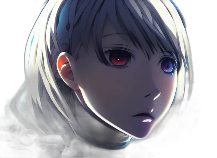 face, mask, robot, creature, anime, concept art, photorealistic, fantasy art transparent PNG cut-out