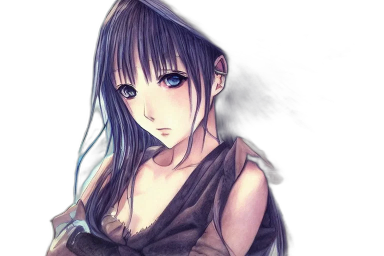 dress, face, staff, jewelry, anime, fantasy art, photorealistic, concept art transparent PNG cut-out