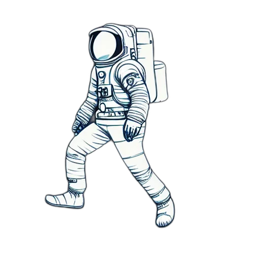 jacket, robot, staff, mask, concept art, pixel art, comic book art, cartoon transparent PNG cut-out