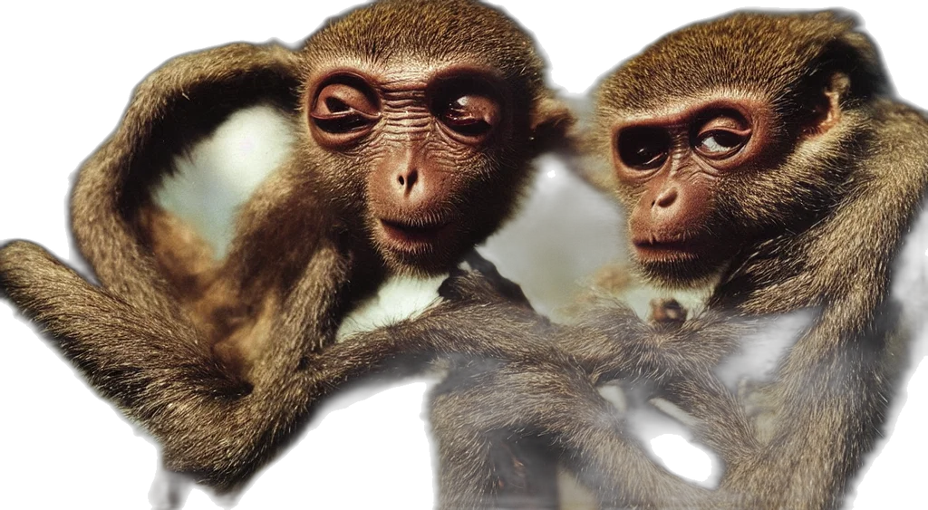 animal, photorealistic, 3d render, concept art, surrealist, intricate, mix, monkey transparent PNG cut-out