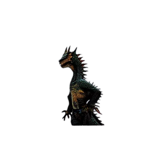 dragon, creature, animal, staff transparent PNG cut-out