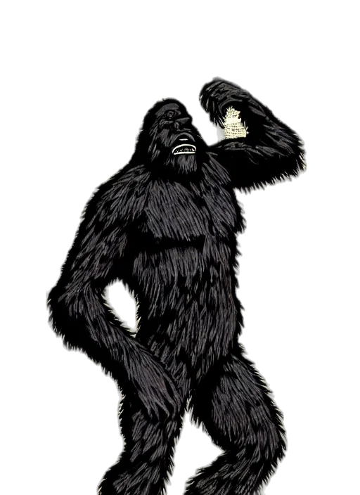 animal, creature, concept art, bigfoot transparent PNG cut-out