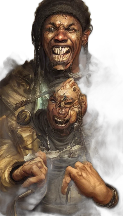 mask, face, creature, staff transparent PNG cut-out