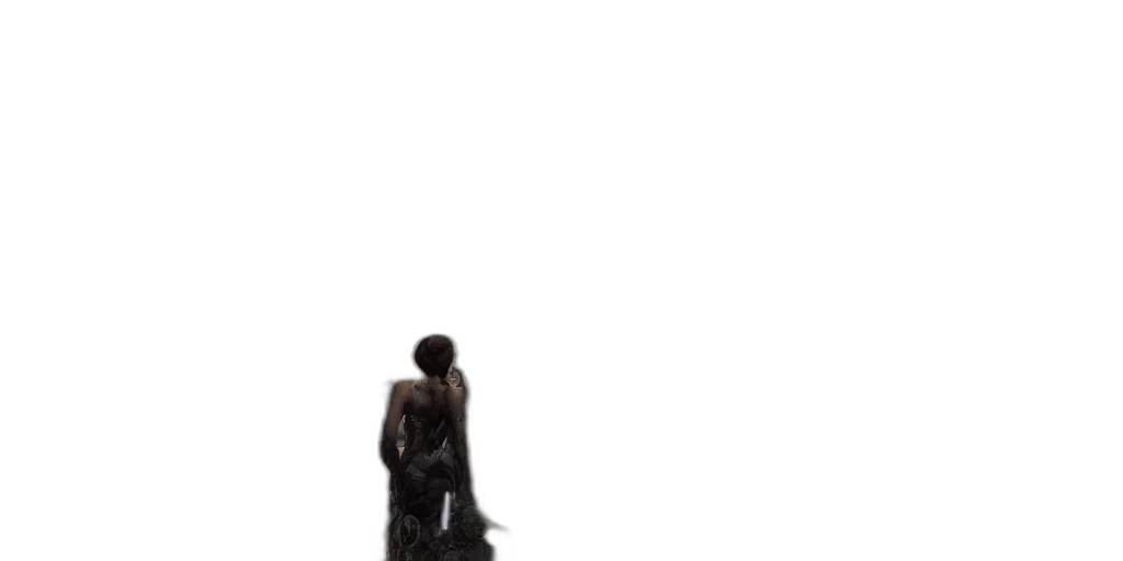 dress, sword, staff, creature transparent PNG cut-out