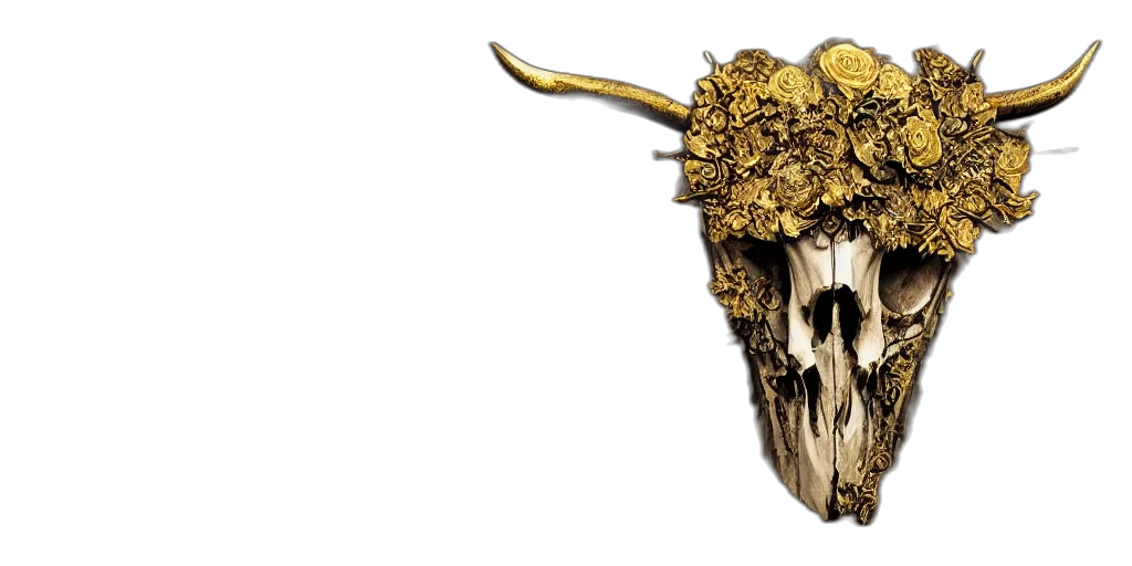 crown, jewelry, mask, weapon, concept art, golden, decorated, bull transparent PNG cut-out