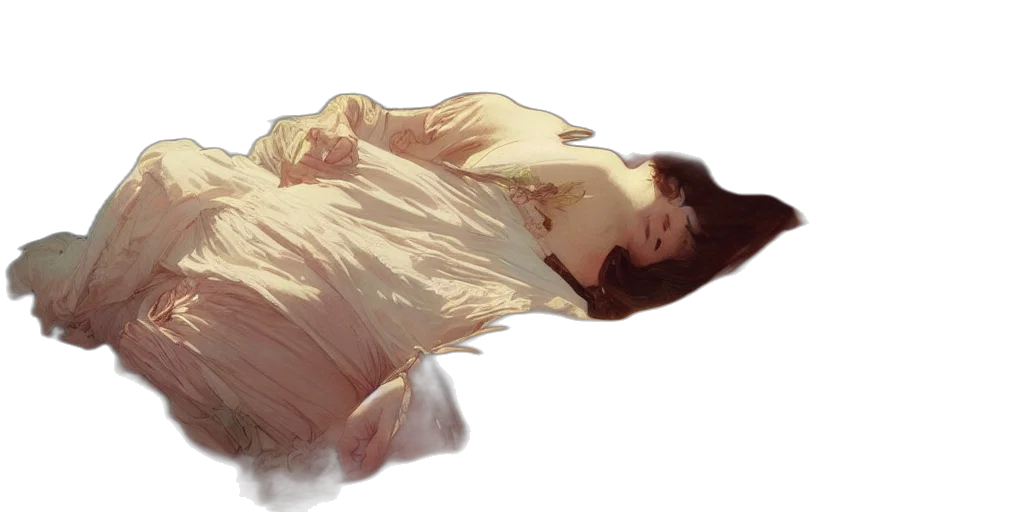 dress, hair, creature, face transparent PNG cut-out