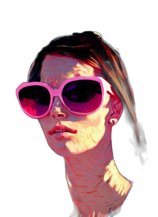 face, mask, jacket, jewelry transparent PNG cut-out