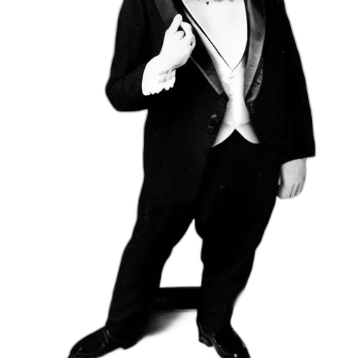jacket, staff, monochrome, albert transparent PNG cut-out