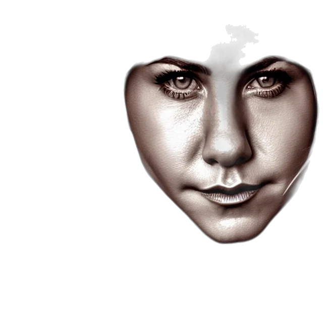 face, mask, crown, robot, photorealistic, 3d render, concept art, pencil sketch transparent PNG cut-out
