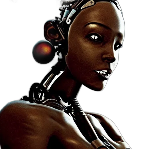 robot, jewelry, face, concept art transparent PNG cut-out