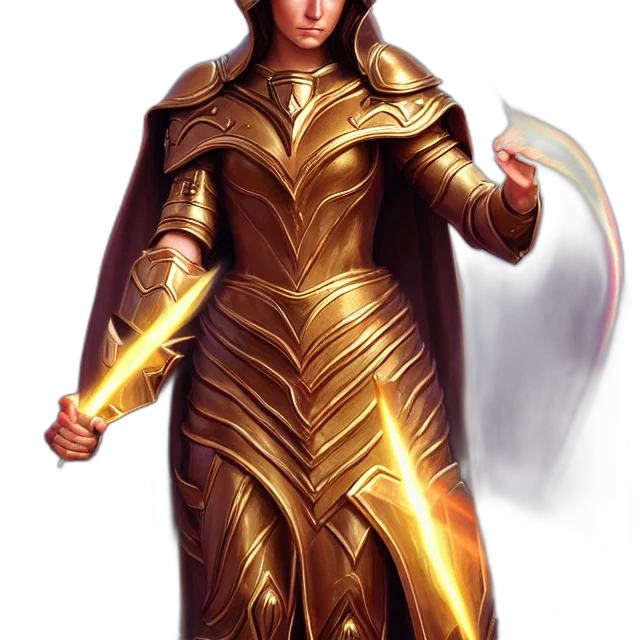 staff, fantasy art, concept art, comic book art, 3d render, golden, holy, paladin transparent PNG cut-out