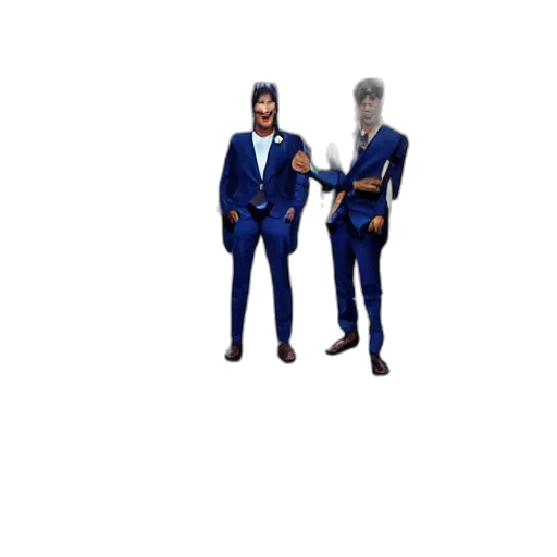 jacket, staff, robot, hair transparent PNG cut-out