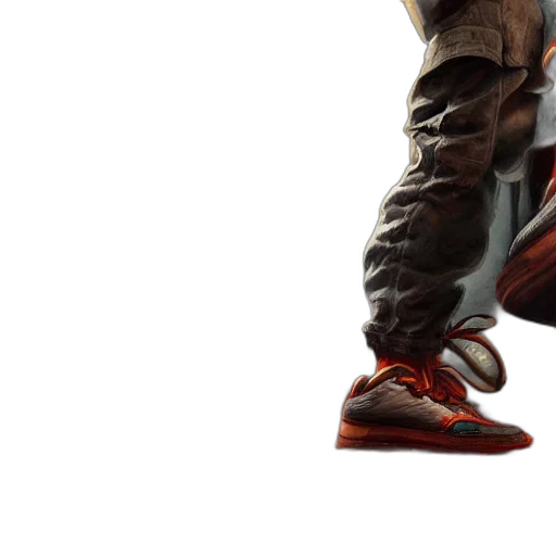 shoes, jacket, weapon, concept art transparent PNG cut-out