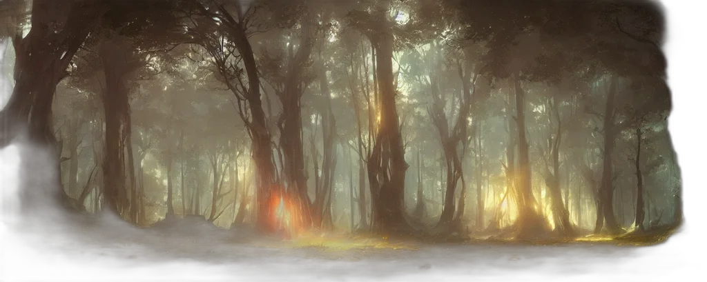 tree, dragon, concept art, fantasy art, photorealistic, watercolor, fog, forest transparent PNG cut-out