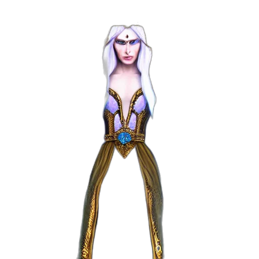 dress, jewelry, staff, robot transparent PNG cut-out