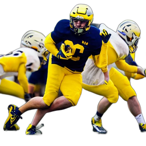 university, michigan, football, game, sports, photography, players, all transparent PNG cut-out