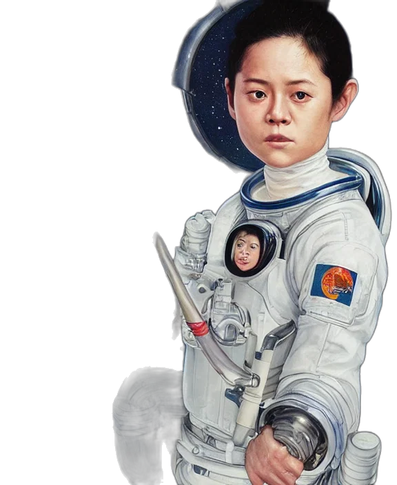 staff, face, robot, photorealistic transparent PNG cut-out