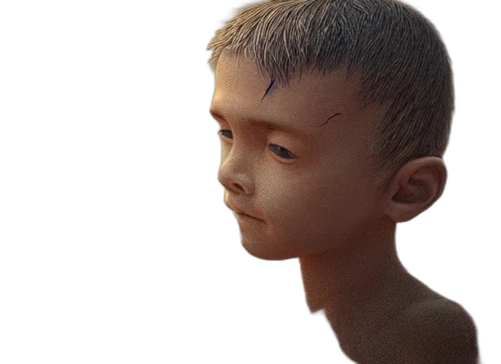 face, mask, robot, creature, 3d render, photorealistic, concept art, fantasy art transparent PNG cut-out