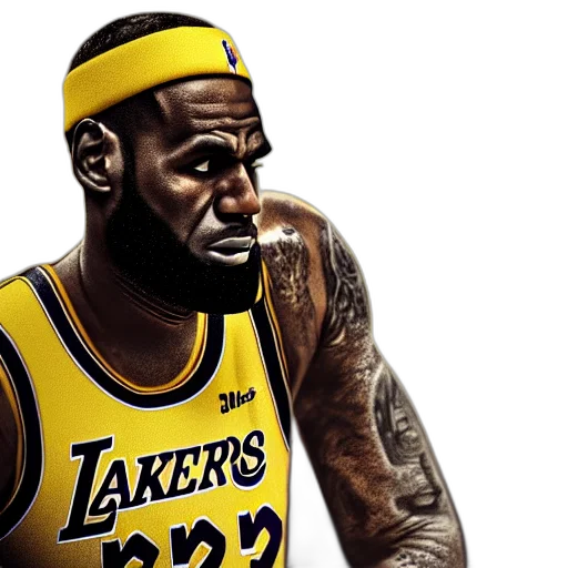 3d render, photorealistic, concept art, lebron transparent PNG cut-out