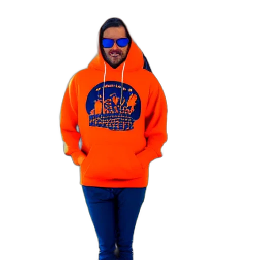 jacket, staff, 3d render, neon transparent PNG cut-out