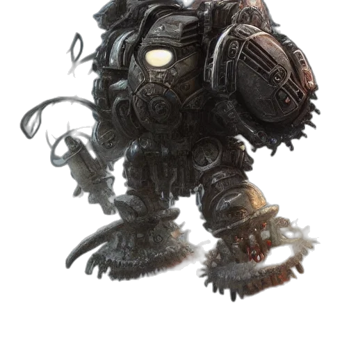 creature, robot, weapon, dragon, concept art, fantasy art, 3d render, anthropomorphic transparent PNG cut-out