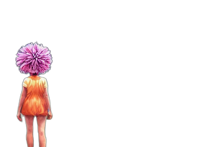 flower, dress, umbrella, hair, watercolor, concept art, anime, pixel art transparent PNG cut-out