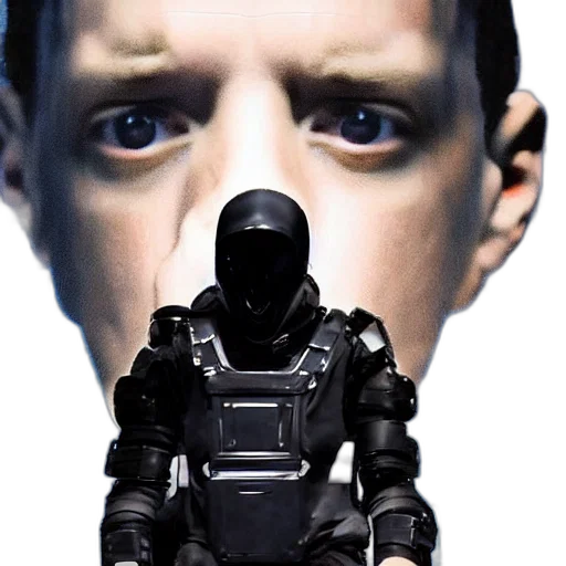 robot, mask, face, cyberpunk transparent PNG cut-out