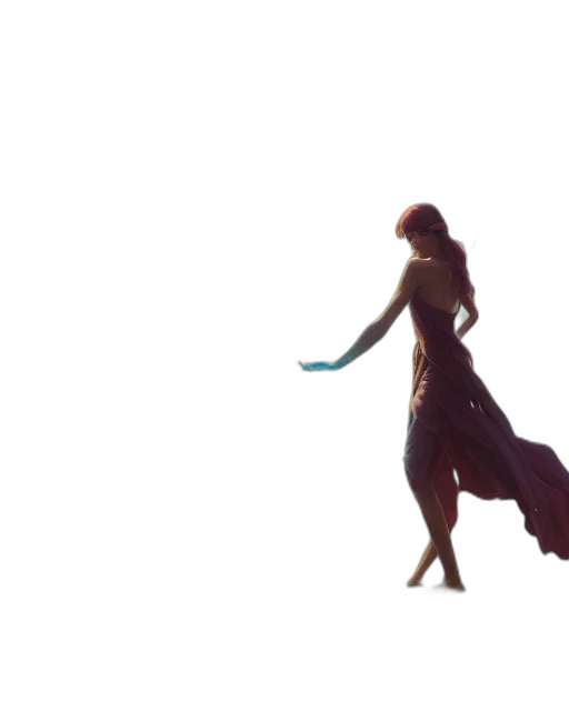 dress, creature, staff, dragon transparent PNG cut-out