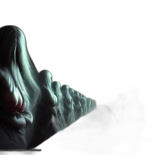 mask, creature, hair, dress transparent PNG cut-out