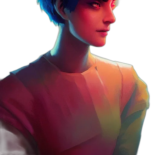 face, robot, creature, jacket transparent PNG cut-out