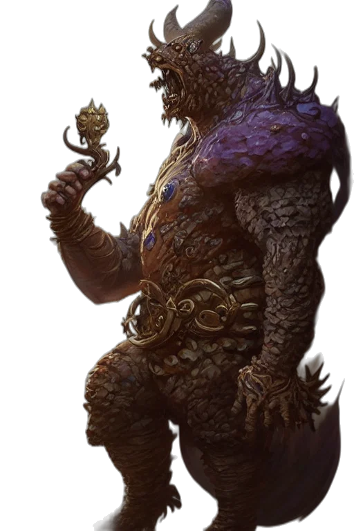 creature, staff, dragon, animal, concept art, fantasy art, 3d render, comic book art transparent PNG cut-out