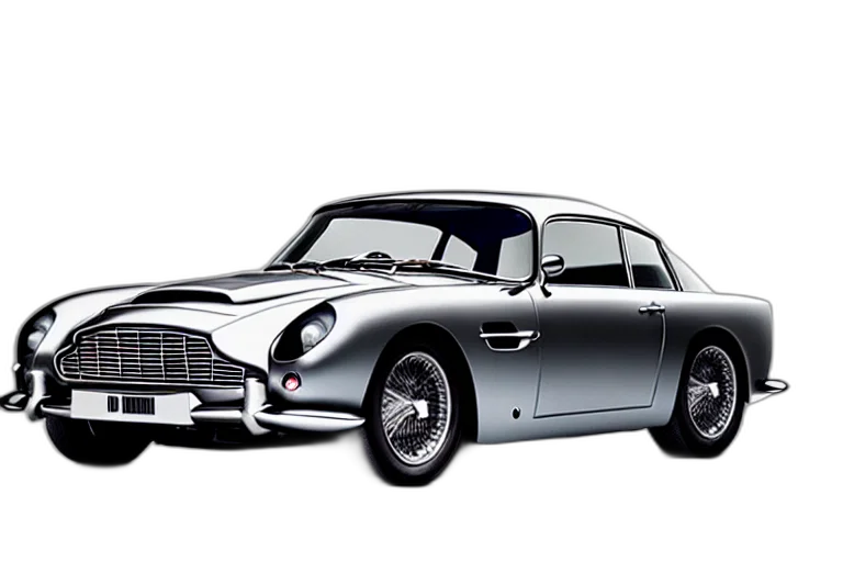 car, photorealistic, 3d render, retro transparent PNG cut-out