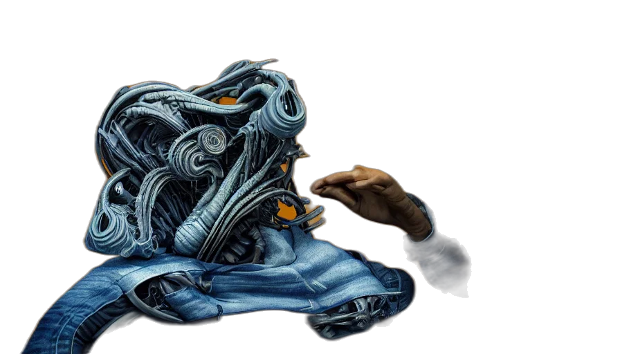 shoes, creature, robot, mask, concept art, photorealistic, 3d render, fantasy art transparent PNG cut-out