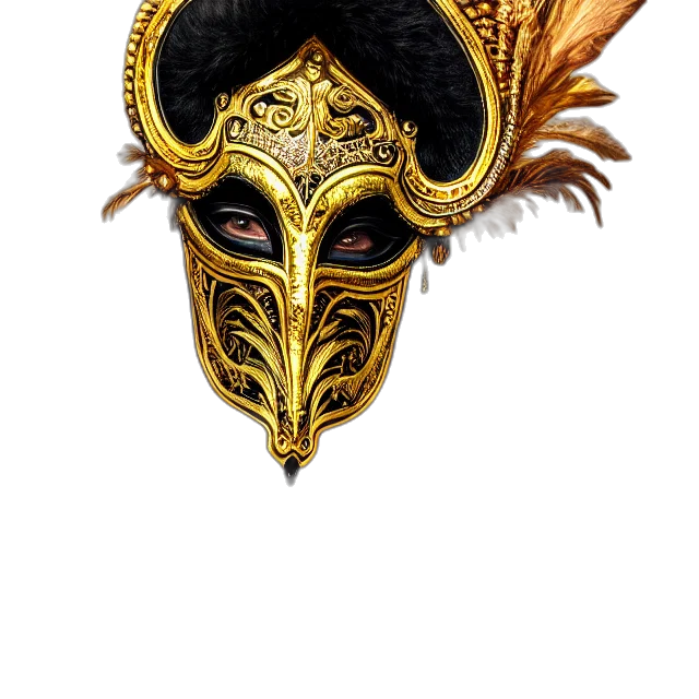 mask, crown, face, jewelry, fantasy art, concept art, photorealistic, 3d render transparent PNG cut-out