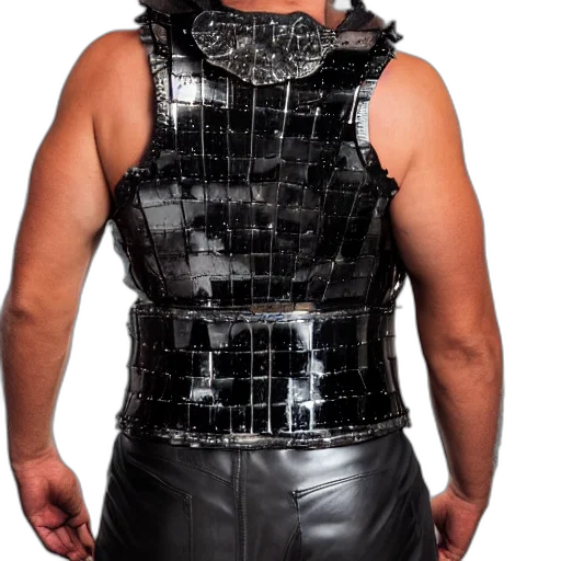 jacket, robot, dress, cyberpunk, man, clad, shining, black transparent PNG cut-out
