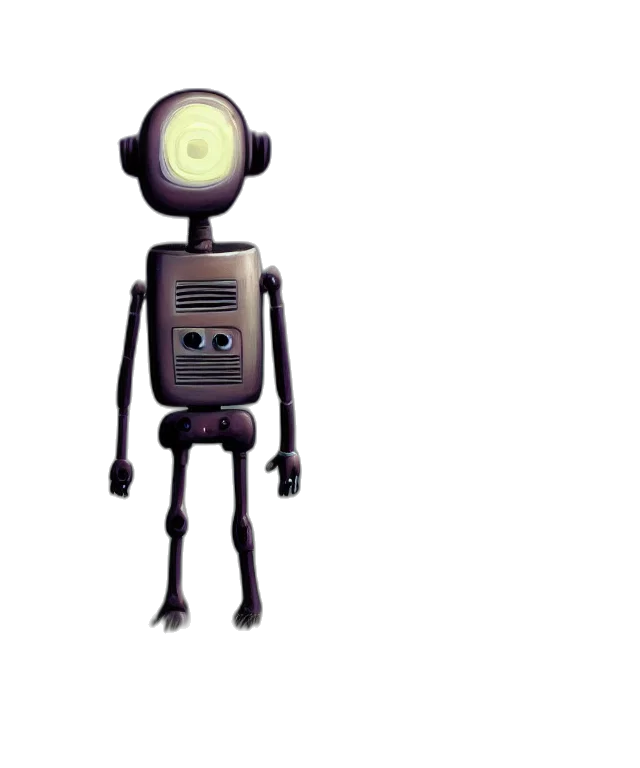 robot, creature, staff, animal transparent PNG cut-out
