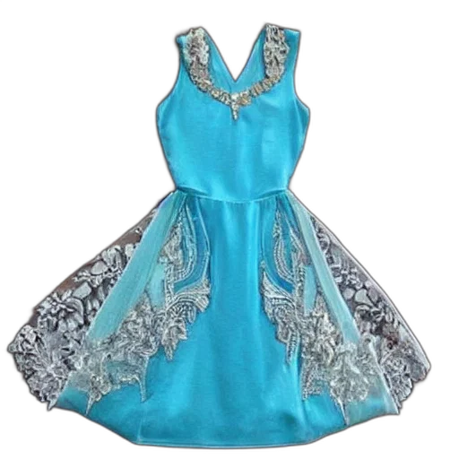 dress, blue, beautiful transparent PNG cut-out