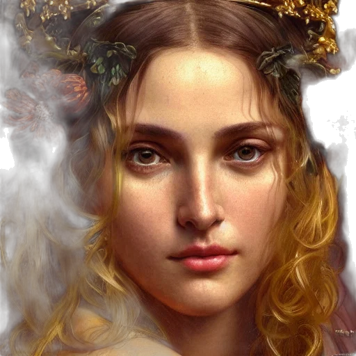 crown, face, jewelry, fantasy art transparent PNG cut-out